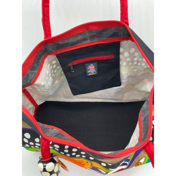Laurel Burch Large pool or beach bag Weekend Travel Birds From Rainbow Forest - Picture 5 of 6